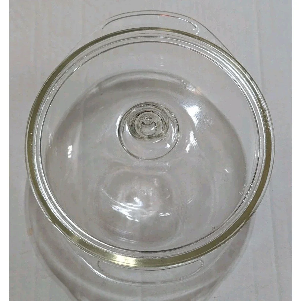 Vintage Pyrex 023 1.5 Qt Clear Glass Casserole Dish With 623-C Knob Lid
